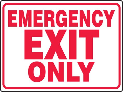 Emergency Exit Only Safety Sign MEXT549