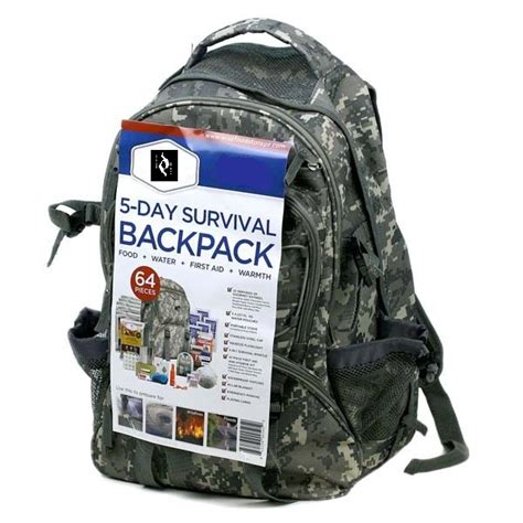 EMERGENCY 5-DAY FOOD SUPPLY, FIRST AID AND BASIC SURVIVAL BACKPACK