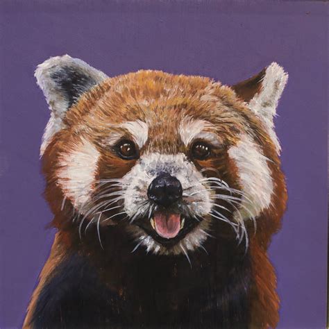 James Stevens 'Red Panda' Painting - No Naked Walls