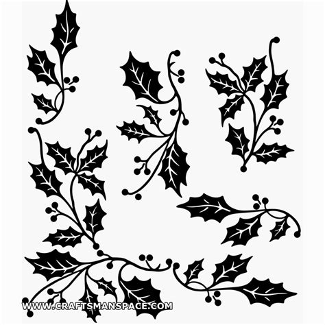 Holly border vector | Silhouette art, Bush drawing, Flower silhouette