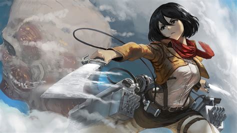 Mikasa Attack on Titan 4K #3480f Wallpaper PC Desktop