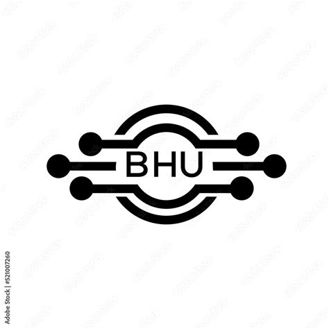 BHU letter logo. BHU best white background vector image. BHU Monogram ...