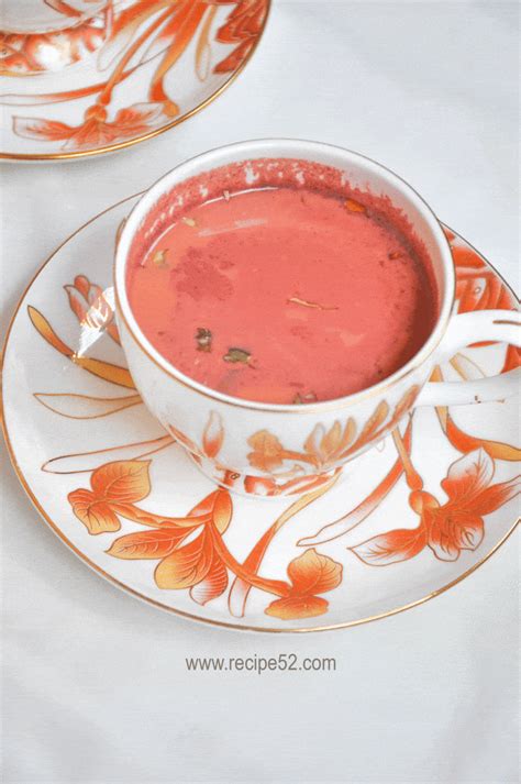 Pink Kashmiri Tea, Noon chai recipe|Step by Step | Recipe52.com