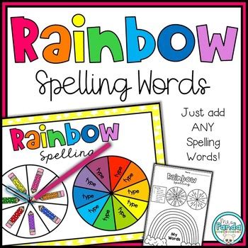 Spelling Activity for Any List of Words - Rainbow Spelling | TpT