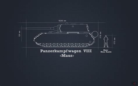 Tank Military Blueprints Maus Wallpaper - Resolution:1920x1200 - ID ...