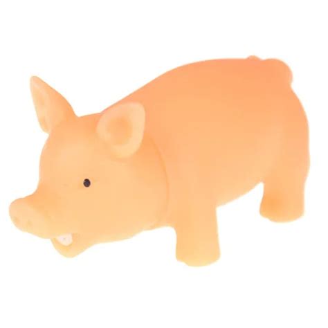 cute Rubber Pig Chew Toys Chew Squeaker Pig Release Stress Toy Gag Toy ...