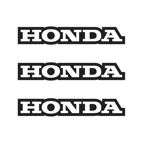 Printed vinyl Honda Logo White Black | Stickers Factory