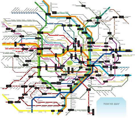 Around The World: Map of Tokyo subway