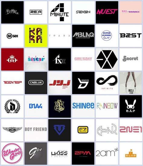 K-Pop logos | Kpop logos, K pop logo, Kpop groups logo