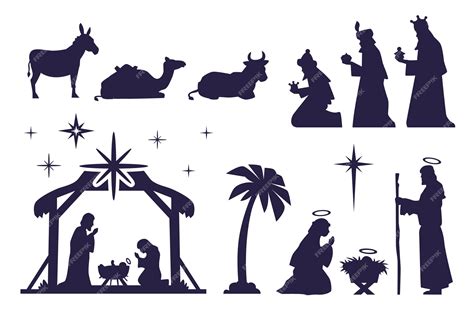 Nativity Silhouette Vector