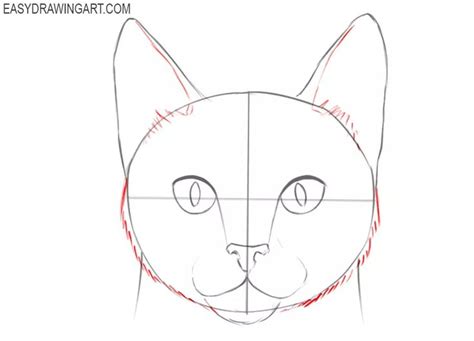 How to Draw a Cat Face - Easy Drawing Art in 2023 | Cats art drawing ...