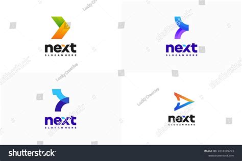 Set Modern Next Logo Designs Concept Stock Vector (Royalty Free ...