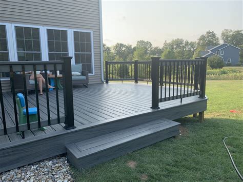 Armadillo Composite 2x4 Railing. Color Smoke | Deck designs backyard ...