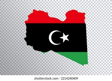 Libya Flag On Map Transparent Background Stock Illustration 2214240409 ...