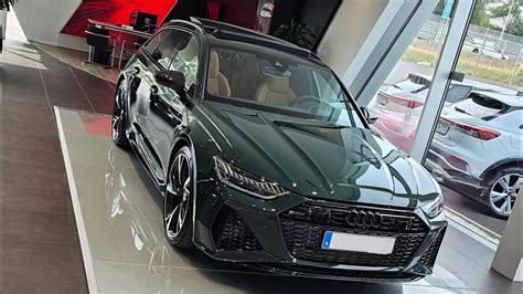 Audi RS6 Avant 2023 Audi Exclusive GoodWood Green exterior with Cognaq ...