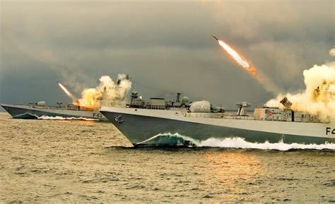 Indian navy Frigates firing RBU-6000 ASW rockets[1024x627] : MilitaryPorn