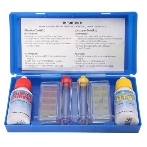 1 Set PH Chlorine Water Quality Test Kit Hydrotool Testing Kit ...