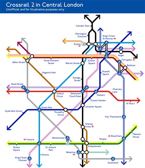 Crossrail 2 on the Tube Map | District Dave's London Underground Site