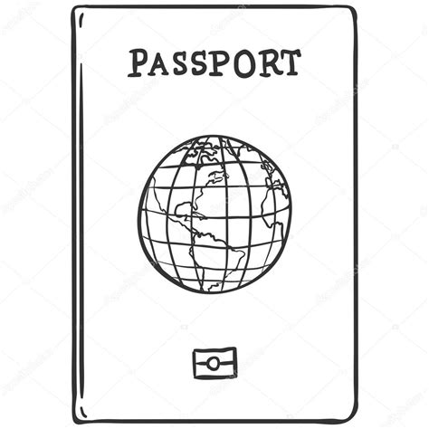 Passport Clip Art Black And White