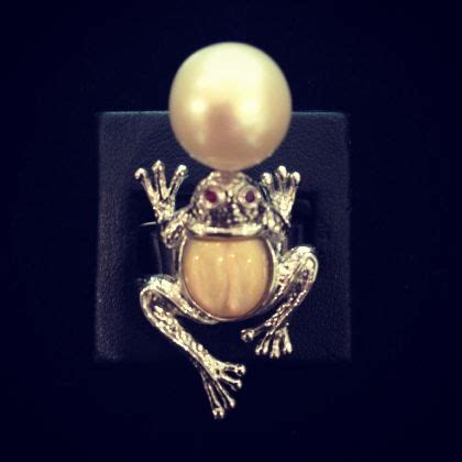 Fairy Tale Frog & Pearl Ring - Gorgeous Gems