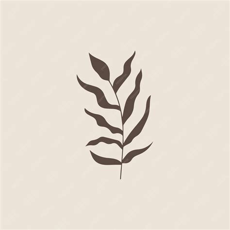 Premium Vector | Brown flower leaves vector image design