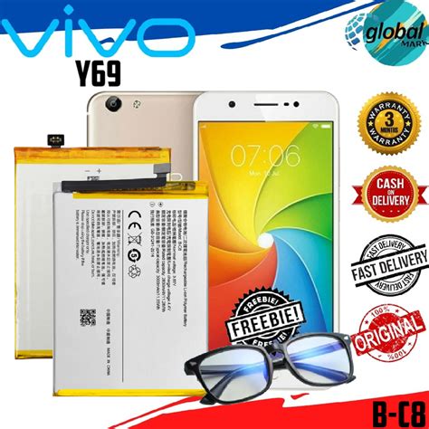 VIVO Y69 Battery Original, Fit for 1714 Model B-C8 Capacity (3000mAh ...