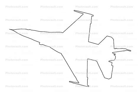 Lockheed F-16 outline, line drawing, shape Images, Photography, Stock ...