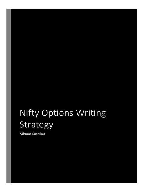 Nifty Options Writing Strategy | PDF | Put Option | Option (Finance)