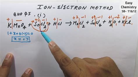 balancing redox reaction by Ion electron method KMnO4 and SnCl2 /redox b...