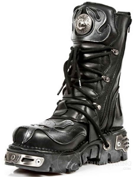 M107-S2 NEWROCK New Rock Black Metallic Reactor Goth Biker Unisex Negro ...