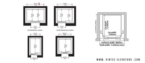 standard-lift-sizes-dimensions - Vintec Elevators