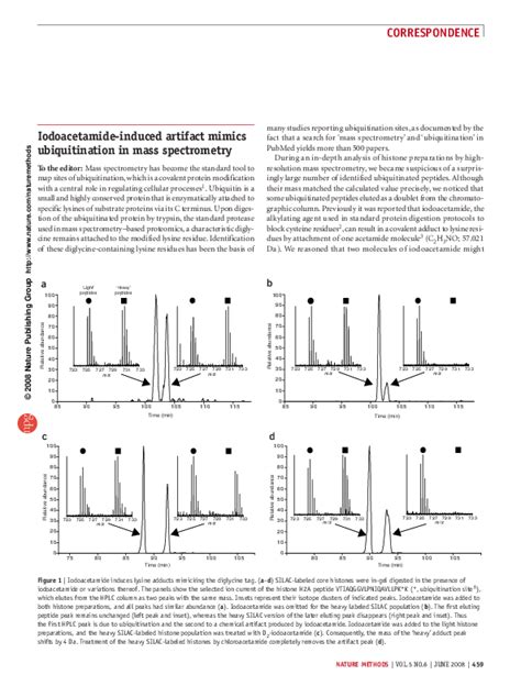 (PDF) Iodoacetamide-induced artifact mimics ubiquitination in mass ...