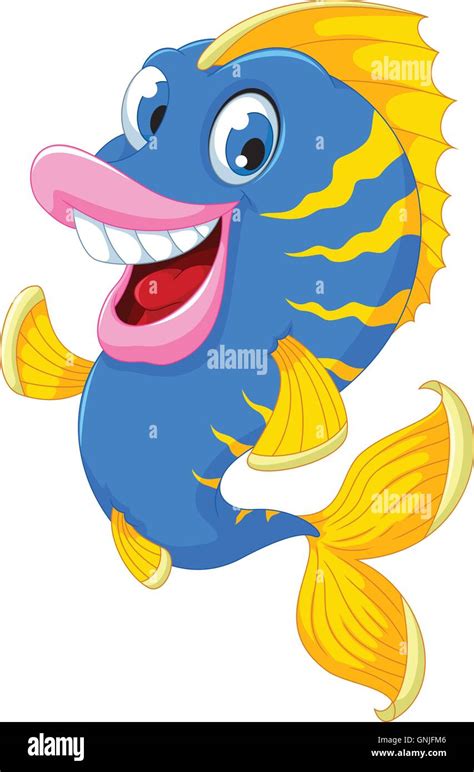 funny fish cartoon smiling Stock Vector Image & Art - Alamy