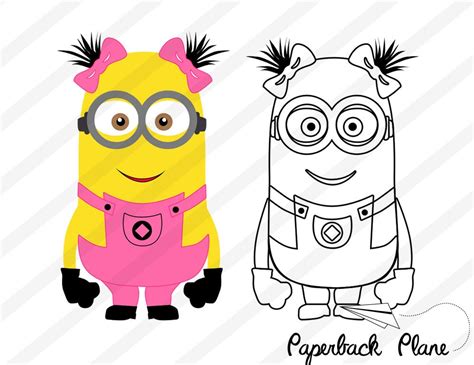 Minions Colored Outline Svg Png Cut Files For Use With | The Best Porn ...