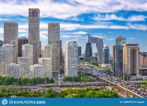 Beijing, China Financial District Cityscape Editorial Photo ...