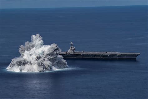 Aircraft Carrier USS Gerald R. Ford Completes First Ship Shock Trials ...