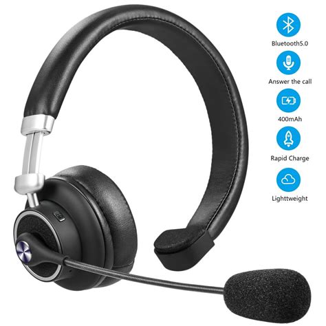 LUXMO Trucker Bluetooth Headset/Cell Phone Headset with Microphone ...