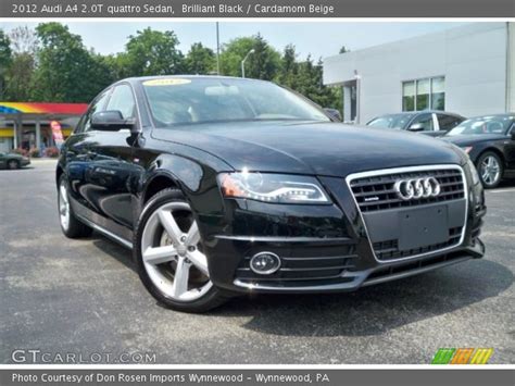 Brilliant Black - 2012 Audi A4 2.0T quattro Sedan - Cardamom Beige ...