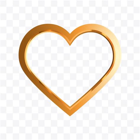 Premium Vector | Gold heart element design vector illustration