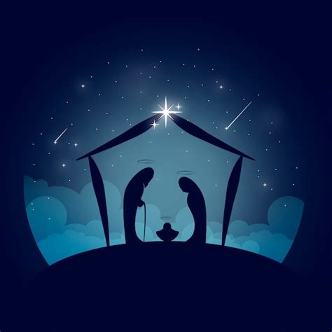 Free Vector | Abstract nativity scene concept