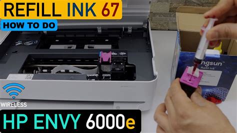 HP Envy 6000e Refill Ink Cartridges, Refill HP 67 Ink Cartridges. - YouTube