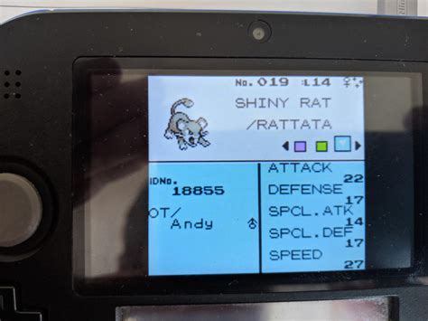 Pokémon Crystal POC - Shiny Rattata! - 1st shiny : r/ProfessorOak