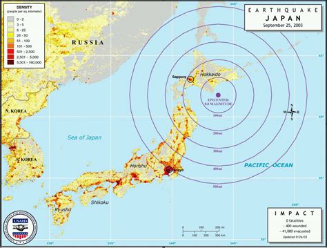 Japan: Earthquake location map - Japan | ReliefWeb