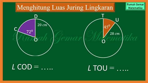 CARA MENGHITUNG LUAS JURING LINGKARAN #juringlingkaran #lingkaran - YouTube