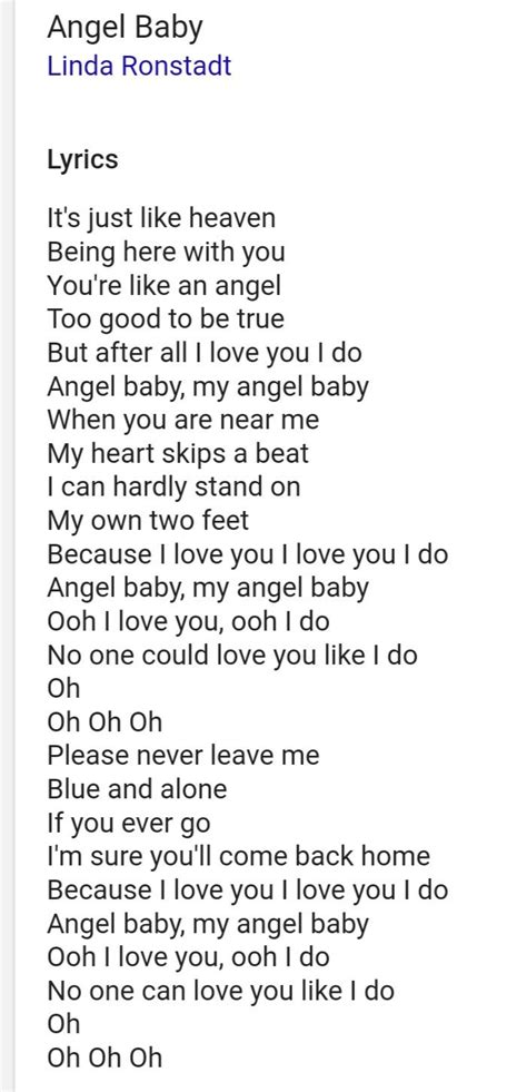 angel baby lyrics - DrBeckmann