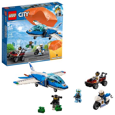 LEGO City Sky Police Parachute Arrest 60208 Building Kit, 2019 (218 ...