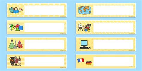 School Subject Themed Editable Gratnells Tray Labels - tray