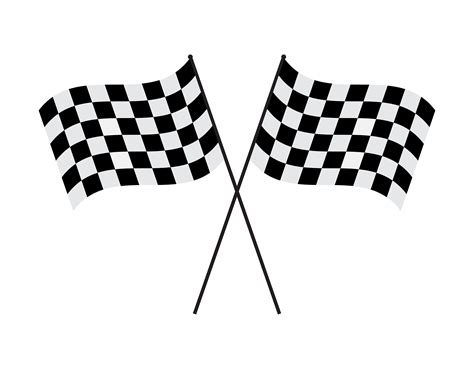 Vector illustration crossed checkered flag on white background 584121 ...