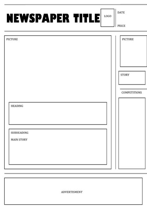 Newspaper Template Psd Format | Printable Templates pertaining to Blank ...