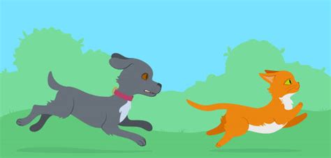 Dog Chasing Cat Illustrations, Royalty-Free Vector Graphics & Clip Art ...